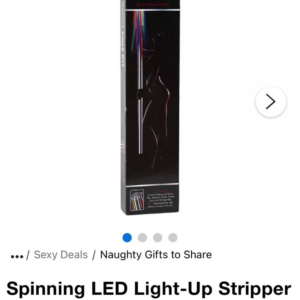 Spinning LED Light-Up Stripper Pole